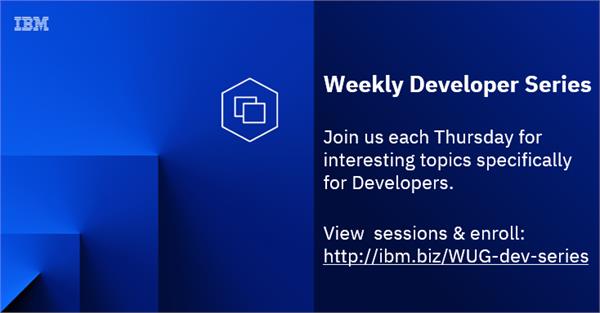 Weekly Developer Series promo image
